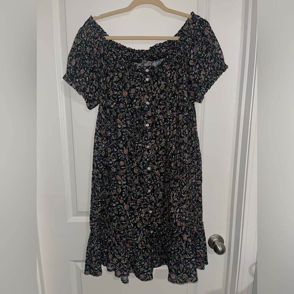 NWT Anthropology floral light weight button down dress.